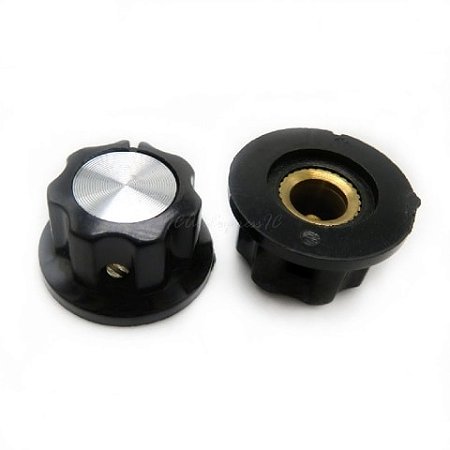 Knob para Potenciômetro Padrão BOSS MF-A02 Preto 23x13,2mm