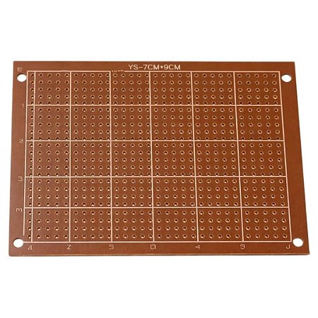 Placa de Circuito Impresso Universal Perfurada 7x9cm Face Simples
