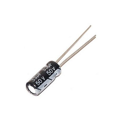Capacitor Alumínio Eletrolítico 33µF 50V Radial Chong