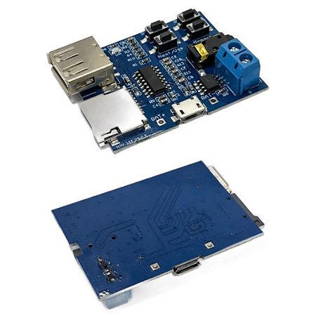 Módulo Player MP3 com Amplificador Integrado e Suporte a Disco U/TF