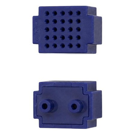 Placa Protoboard Compacta 25 Contatos Azul sem Solda