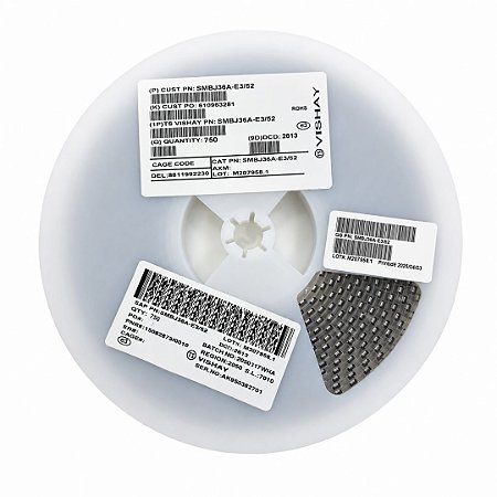 Rolo com 750 Diodos de Proteção TVS SMBJ36A DO-214AA SMD
