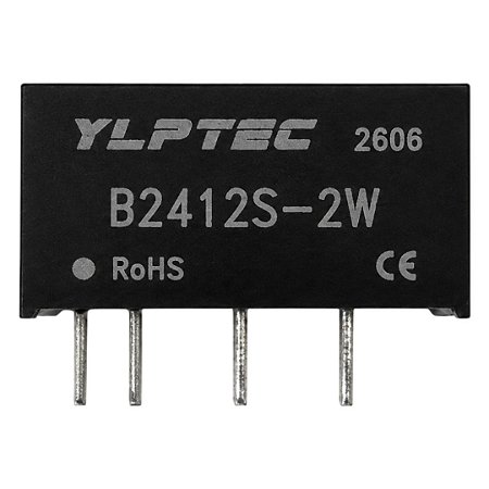 Módulo Conversor DC/DC B2412S-2W 24V 12V Isolado 2W PTH YLPTEC