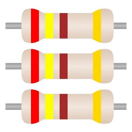 Resistor Eletrônico 240R 1/4W Axial CR25 – 100 Peças