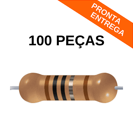 Resistor Eletrônico 1R 1/4W Axial MR25 – Pacote com 100 Peças