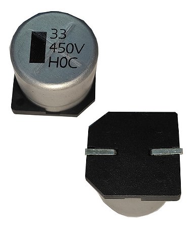Capacitor SMD 33µF 450V Eletrolítico 19x19mm Lelon