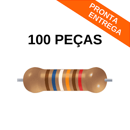 100X Resistores Axiais 169KΩ Precisão 1% 1/4W MR25