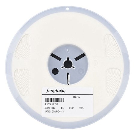 RS-05L4R7JT Resistor SMD 4R7 0805 1/8W 5% Rolo com 5.000 Unidades