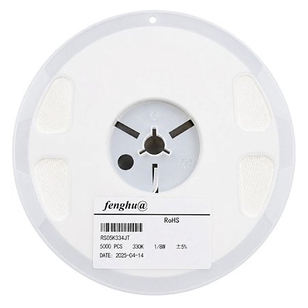 Rolo 5000x Resistor SMD 330K Ohms 0805 1/8W Tolerância 5% RS-05K334JT