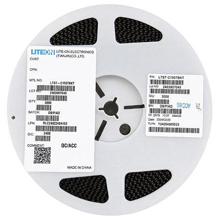 Rolo 3.000 LEDs SMD Azul 1206 LTST-C150TBKT 3.2x1.6mm 470nm Lite-On