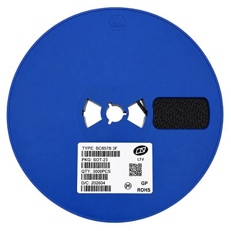Transistor PNP BC857B SMD SOT-23 45V 100mA (3F) - Rolo 3.000 Peças