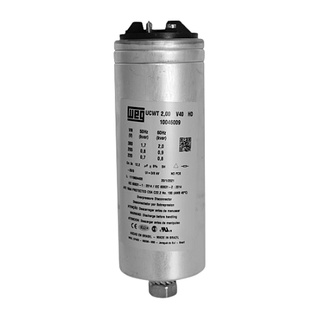 Capacitor de Potência WEG UCWT 20kVAr 380V V40 Trifásico