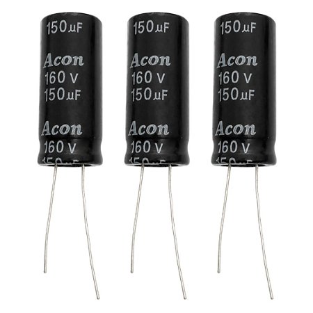 Capacitor Eletrolítico Acon 150uF Radial 160V 105°C DIP 30x15mm