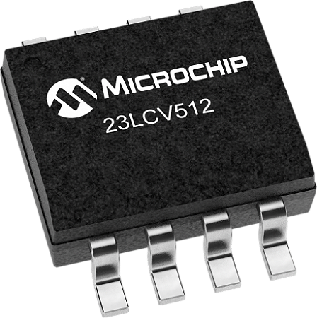 23LCV512-I/SN Memória SRAM 512Kbit Interface SPI SOIC-8