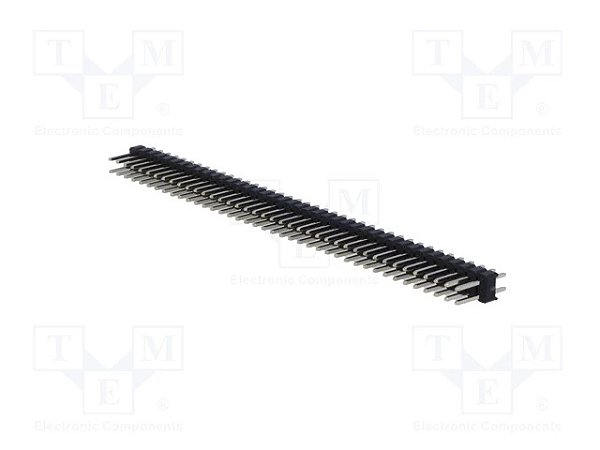 Barra de Pinos Macho 80 Pinos (2x40) Dourada Vertical 2,54mm PTH