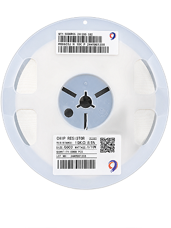 RC0603JN10KP - Resistor SMD 10K Ohms 0603 100mW 5% Rolo 5.000 Peças