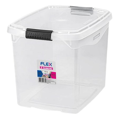 Caixa Plástica Organizadora 11L Transparente Marca Sanremo