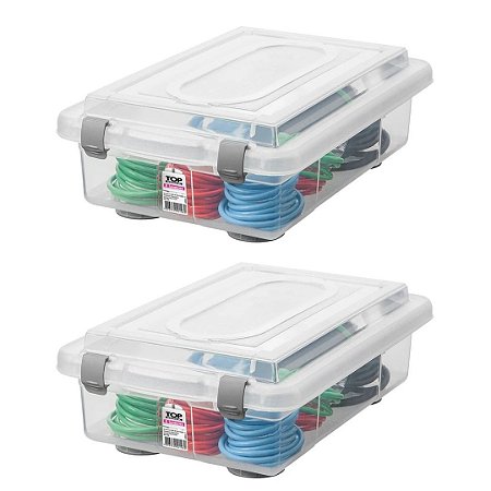 Caixa Organizadora Sanremo Transparente 2,3L em Plástico Resistente