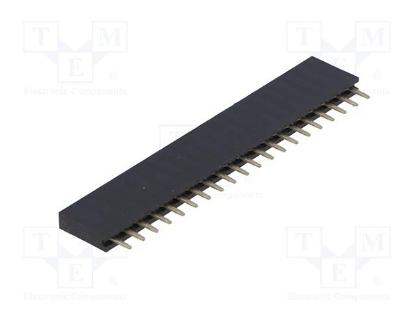 Barra Fêmea 20 Pinos 1x20 Passo 2,54mm para PCB