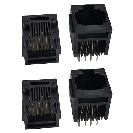 Conector Modular RJ45 Fêmea 8P8C Horizontal Preto Samtec MODS-G-8P8C-E