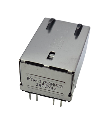 Conector Ethernet RJ45 10P8C Fêmea Ângulo 90 Graus com LEDs Indicadores UDE