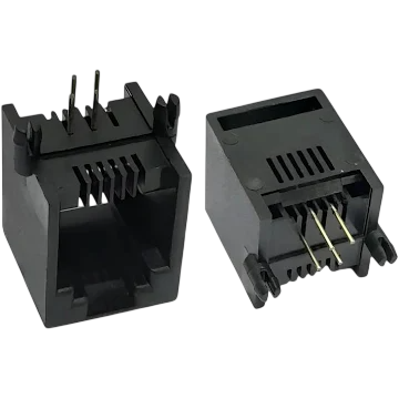 Conector RJ11 6P4C Horizontal Fêmea 90º para PCB