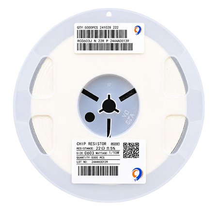 Resistor SMD 22 Ohms 0603 100mW 5% RC0603JN22RP - Rolo 5.000 Unidades