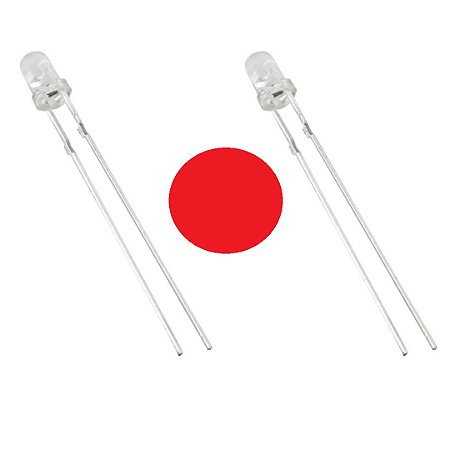 LED Vermelho Transparente 3MM P/N 204-10SURD/S530-A3 Modelo 35W12612DJ