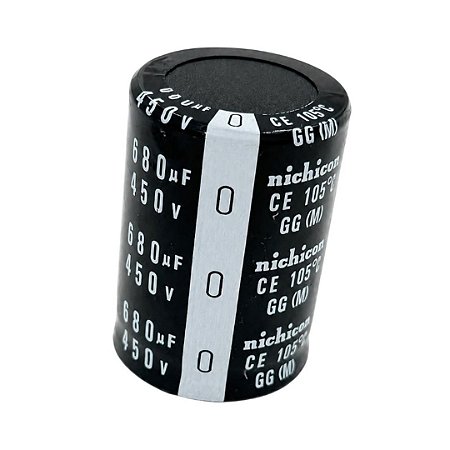 Nichicon Capacitor Eletrolítico Snap-In 680uF 680mF 450V 105°C 50x35mm