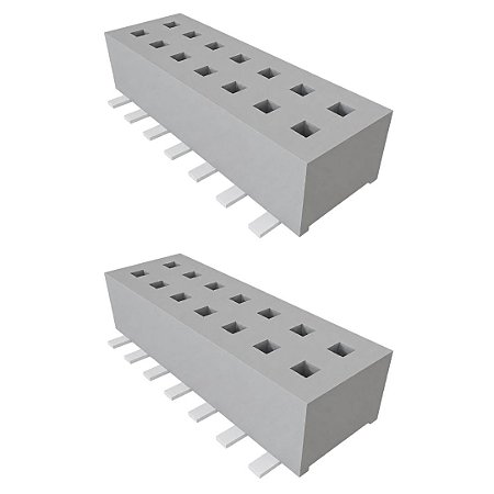 Conector Macho Receptáculo 14 Contatos SMD Passo 1,27mm CLP-107-02-L-D