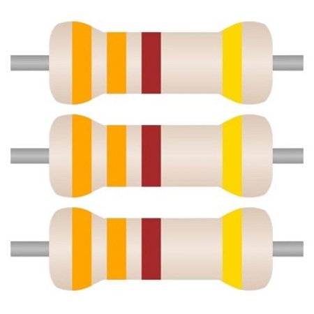 100x Resistor Axial 330 Ohms ±5% 0,25W (1/4W) CR25