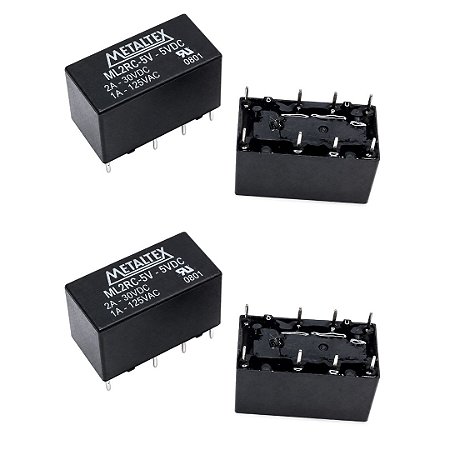 Relé Plug-in 8 Pinos Bobina 5VDC 2A Metaltex (ML2RC-5V)