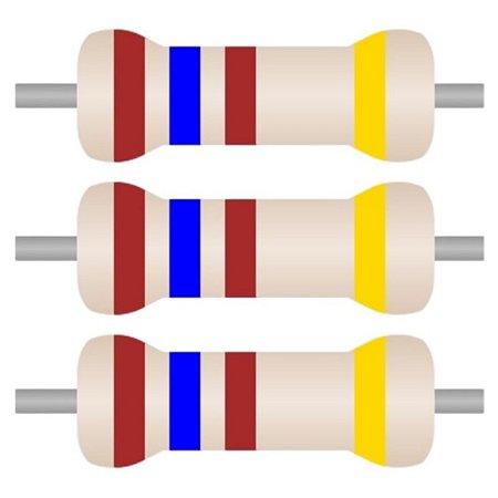 100x Resistor Axial 160 Ohms ±5% 0,25W (1/4W) CR25