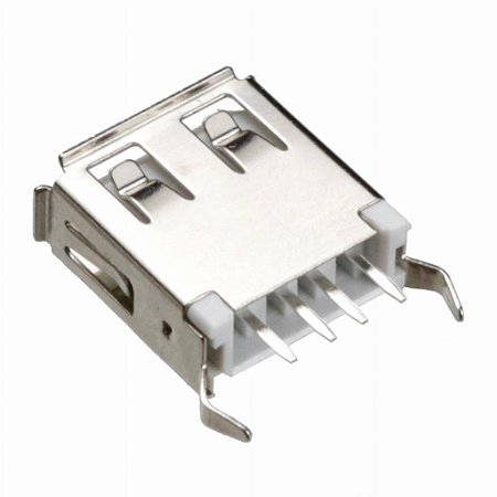 DS1095-10 Conector USB Tipo A Fêmea 4 Pinos Vertical PCI