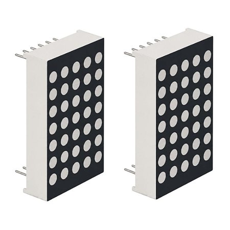 FYM-125 Display Matriz de LEDs 5x7, Vermelho, Ânodo, Montagem PTH