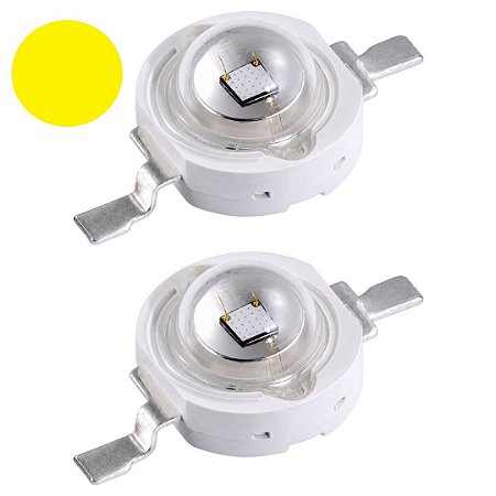 LED SMD Amarelo 590nm 1W - Diodo de Alta Potência 1ZK1BBAY27CK01M4