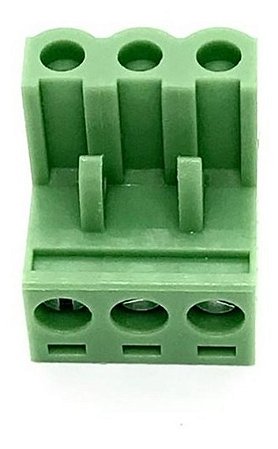 Borne Fêmea 3 Polos Passo 5,08mm 90° Verde KF2EDGK-5.08-03P