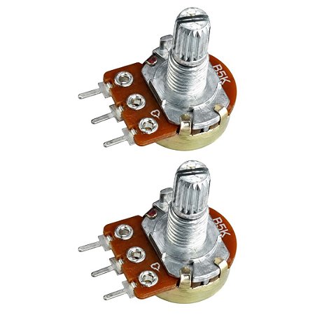 Potenciômetro Linear 5K B5K 15mm 3 Pinos WH148-1