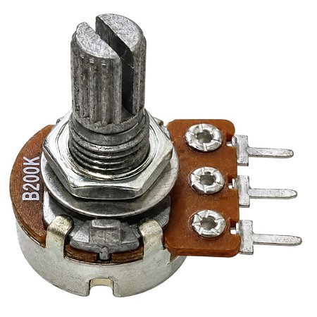 Potenciômetro Linear 200K B200K (WH148-1) 3 Terminais 15mm