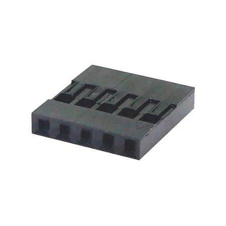 Alojamento para Conector Modu 5 Vias Fêmea Pitch 2,54mm