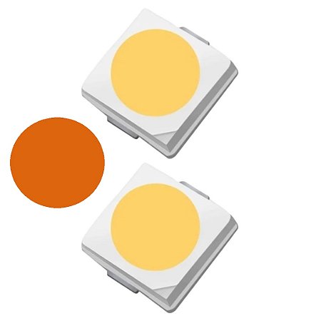 LED Potência 1W Âmbar SMD 3535 350mA ProLight Opto PK2N-1LAE