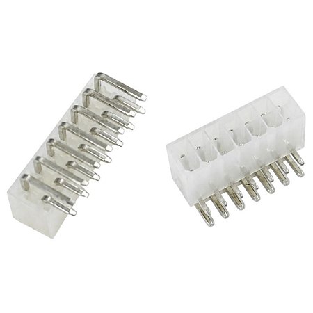 Conector PCI Mini Fit Jr Macho 14P (2x7) 90° Passo 4.2mm JS-1152-14
