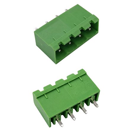 Borne Macho PCB 4 Vias Fechado 5,08mm Ângulo 180° KF2EDGVC-5.08-04P