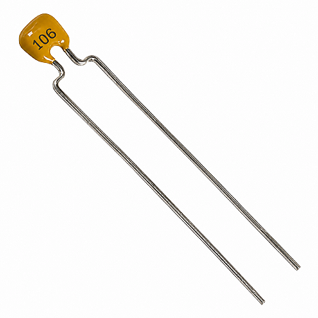 Capacitor Cerâmico 10uF 50V Código 106 Passo 2,54mm KYOCERA AVX