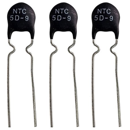 Termistor NTC 5D9 5Ω 9mm Limitador de Corrente de Partida
