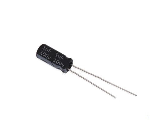 Capacitor 1uF 100V Eletrolítico Radial 85°C 5x11