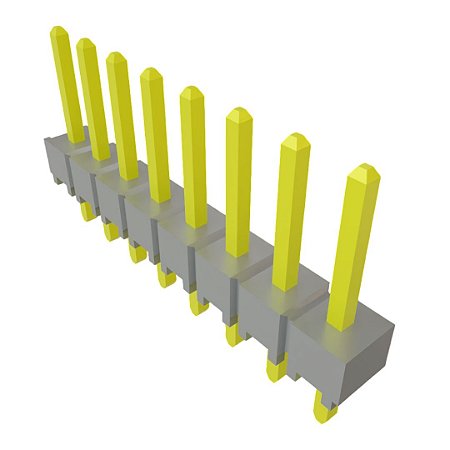 Barra Header Macho 8 Pinos Linha Única Passo 2.54mm TSW-108-07-G-S