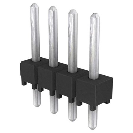 Barra Header Macho Vertical 4 Vias Through Hole 2,54mm TSW-104-07-T-S