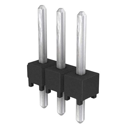 Barra de Pinos 3 Vias Macho Passo 2mm PTH Samtec MTMM-103-03-T-S-160