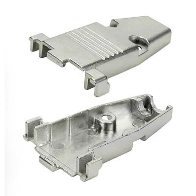 Capa Metálica para DB9 180 Graus Kit Curto Cinza